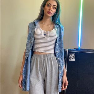 Vintage denim tank button down